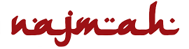 Logo najmah: logotype withe the word najmah written in arabic letters